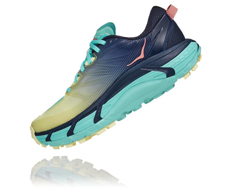 Tenis Trail Hoka One One Feminino Pretas/Menta - Mafate Speed 3 - 130-LHCWKX